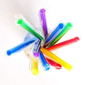TIEN DUC PLASTIC Pailles à boire en plastique colorées minimalistes, longueur 200 mm, diamètre 8 mm - Product Image 1