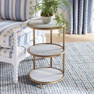 Sala de estar Estilo de lujo Acero inoxidable Sala de estar redonda Sofá Mesa de esquina dorada Forma de reloj de arena Mesa auxiliar - Product Image 4