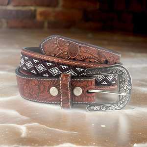 Ceinture perlée sur mesure en cuir véritable de l'Ouest Ceinture en métal de qualité avec goujon pour hommes femmes Fabricant direct Exportateur - Product Image 6