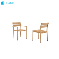 Meubles modernes de fauteuils de porche de jardin chaises de salle à manger en aluminium de corde de café de patio extérieur