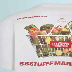 Vente en gros de t-shirt lourd personnalisé pour hommes col montant surdimensionné coton épais de haute qualité respirant logo vintage grande taille - Product Image 5