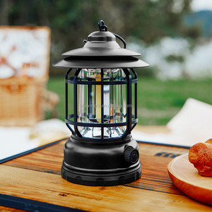 Lanterne de camping vintage rechargeable avec onduleur à onde sinusoïdale pure, lampe de tente portable et étanche pour le camping - Product Image 5