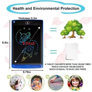 Tablette d'écriture LCD de 8,5 pouces, bloc de dessin réutilisable pour enfants de 3 ans et plus, 100 000 effaçages - Product Image 5