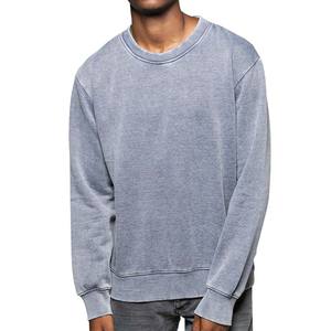 Sudadera de fabricante de ropa 2025 para hombre, sudadera de mezcla de algodón básica transpirable de manga larga con logotipo personalizado para hombre - Product Image 1