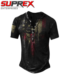 T-shirt formel à col roulé pour homme, manches courtes, 100% coton, tissu Dobby, coupe classique, boutons personnalisés - Product Image 6