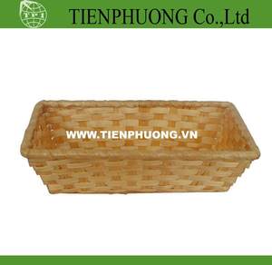 Cestas de almacenamiento de bambú tejidas pequeñas naturales mecha artesanal para uso doméstico - Product Image 3