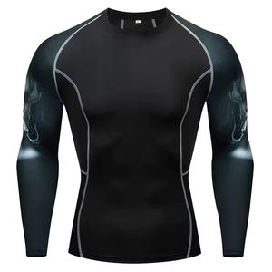 Ropa personalizada Rush Guard Ropa de protección solar Hombres Camisa de compresión Rashguard Hombres Rash Chalecos Rash Guard Best Rash Guards - Product Image 4