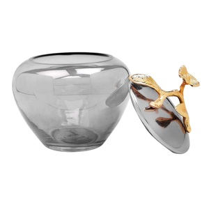 Top Trend <b>Cookies</b> Container Glass Mason <b>Jar</b> Unique Stand Food Storage Glass <b>Jars</b> Round Glass Mason <b>Jar</b> With Designer Metal Lid - Product Image 2