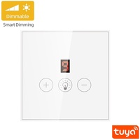 Interrupteur intelligent pour maison connectée, unipolaire, dimmable, blanc, tactile, à déclenchement en fin de cycle, Zigbee, Wi-Fi, RF433, 10A, PC, application Smart Life