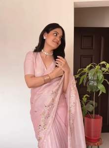 Bollywood indien imprimé Designer Showstopper Sari dernier exclusif qualité supérieure Saree mariage ethnique superbe look à la mode - Product Image 2