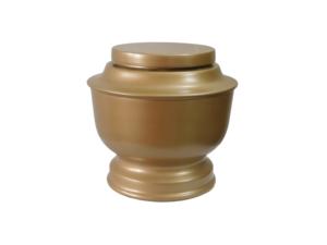 Urnes de crémation en aluminium classique avec revêtement en poudre de couleur grise Urnes de crémation en métal avec couvercle - Product Image 3