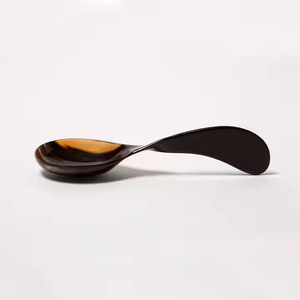 Natural Ox & Buffalos Horn Spoon Cutlery <b>Mirror</b> Polish Flatware for Restaurant <b>Tabletop</b> Serving Crescent Crafts - Product Image 3