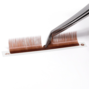 Plateaux d'extension de cils brun foncé bande de cils de couleur super douce extensions de cils bruns naturels en gros - Product Image 2