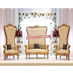 Ensemble de canapé de Couple pour événement de mariage classique, magnifique canapé de scène de mariage, ensemble de canapé de mariage à dos haut pour mariée et marié - Product Image 1