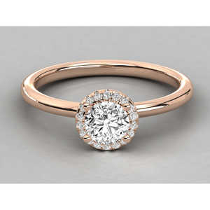 Bague solitaire en or 18 carats avec diamant pour femme, design brillant - Product Image 5