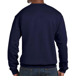 สเวตเตอร์คอกลมแขนยาวสำหรับผู้ชายและผู้หญิงเสื้อสเวตเตอร์แบบสวมหัวผ้าฝ้ายผสมสีพื้นสำหรับผู้ชาย - Product Image 2