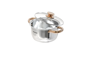 ชุดหม้อสแตนเลสอเนกประสงค์3ชิ้นคุณภาพสูงดีไซน์คลาสสิกพร้อมก้น5ชั้นและฝาแก้ว - Product Image 6