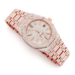 Montre-bracelet de haute qualité en acier inoxydable, quartz, diamant moissanite, édition limitée - Product Image 1