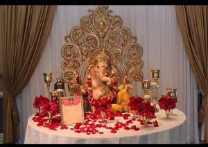 ที่นั่งรูปปั้นพระพิฆเนศสำหรับตกแต่งงานแต่งงาน - Product Image 4