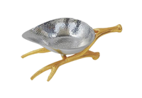 Bol de service de nourriture de décoration de dessus de table en métal d'aluminium argenté durable fait à la main pour manger à la maison pour les dates chocolat sec 50pcs