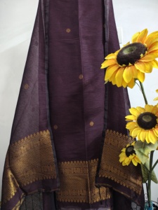 Traje de 2 Piezas de Tela Tejida de Peso Medio, Secado Rápido y Ecológica PURE LILEN, con Patrón Teñido en Hilo para Mujeres y Niñas, para Vestidos de Novia - Product Image 3