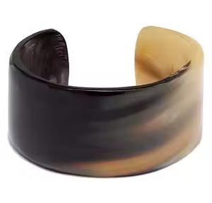 Adjustable Eco-Friendly Handmade Buffalo Horn <b>Bracelet</b> with Modern Design for Layering & Everyday Wear by Crescent Crafts - Product Image 1