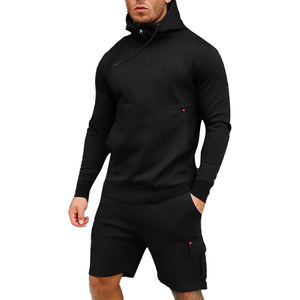 Survêtement 2 pièces pour hommes de haute qualité pour Gym Running Sports Tissu doux Motif solide écologique pour l'entraînement d'hiver - Product Image 2