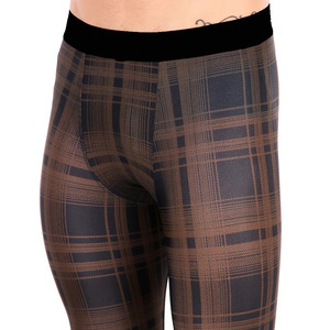 Leggings de compression sans couture pour hommes, taille haute, coupe ajustée, pour yoga, course à pied, sport, leggings de sublimation, vente en gros personnalisée - Product Image 2