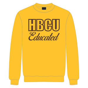 HBCU Iota Educated Chenille Sweatshirt Gold & <b>Brown</b> Embroidered Letters Premium Cotton Blend Divine Nine Greek Life Apparel - Product Image 3