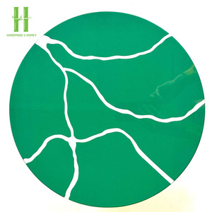 BEST SELLER New Design Modern Lacquer Scalloped <b>Placemats</b> Trendy Color Handcrafted <b>Table</b> <b>Placemats</b> Party Tableware Wholesale - Product Image 4
