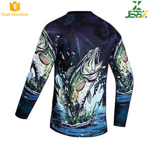 Camiseta de pesca de manga larga unisex, Camiseta estampada de secado rápido transpirable y ligera, tela de refrigeración UPF 50 - Product Image 6