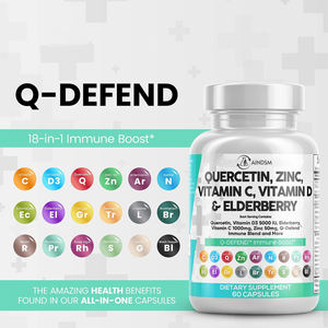 Capsules de Quercétine, Zinc et Vitamine C de dernière génération, capsules végétariennes de Quercétine, capsules de Quercétine pour soutenir le système immunitaire, capsules dures - Product Image 6