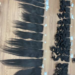 Extensiones de cabello humano liso natural de alta calidad, cierre de doble estiramiento, proveedor de cabello vietnamita crudo en stock - Product Image 3