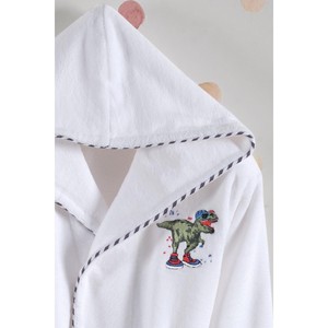 เสื้อคลุมพนักงานเสิร์ฟปักลายไม้ไผ่วาโรลลายการ์ตูนไดโน - Product Image 6