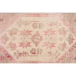 พรมวินเทจขนาดเล็ก 1.3x2.7 ฟุต พรมตุรกีขอบสีน้ำตาล - Product Image 4