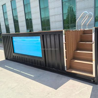 Solution de piscine et d'aquarium rectangulaire de luxe en acier inoxydable pour patio et jardin européens