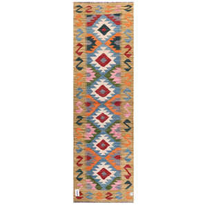 Alfombra Kilim de Maimana, Afganistán, 197 x 61 cm, Producto de Decoración para el Hogar - Product Image 1