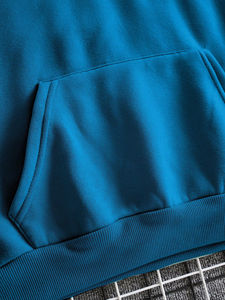 Sudadera con Capucha Extra Grande Personalizada, Unisex, con Parches, Lavado Ácido, Sudaderas y Hoodies para Hombre, 100% Algodón, 500 g/m² - Product Image 6