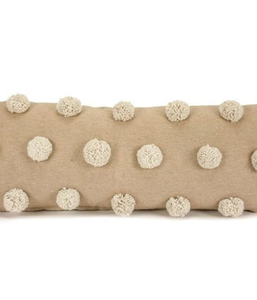 Marocain berbère grand tissé à la main laine coton pompon oreiller coussin maison & hôtel décor fabriqué au Maroc - Product Image 3