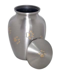 Brass Cremation <b>Pet</b> Ashes <b>Urn</b> Paws Prints Design Engraved Memorial Remain of Ashes Funeral Supplies - Product Image 5