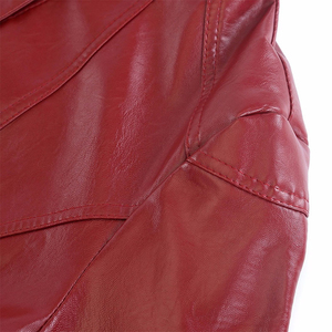 Femmes 2024 nouvelle mode toutes saisons fermeture éclair Faux cuir veste respirant OEM Street Wear coton fini imperméable - Product Image 5