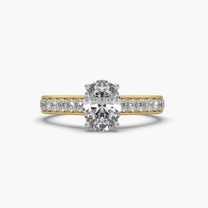 High On Demand Elegant 18K <b>White</b> Gold Diamond Ring with Brilliant Cut Stones for <b>Ladies</b> Available for Export Price - Product Image 4
