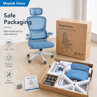 Silla Ergonómica de Oficina con Respaldo Alto de Malla, Ajustable en Altura, Giratoria, con Soporte Lumbar y Reposabrazos para Oficina en Casa