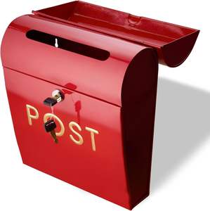 Boîte aux lettres moderne en métal avec revêtement en poudre antirouille, structure de réception postale robuste, utilitaire d'entrée de maison, placement organisé des courriers - Product Image 4