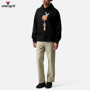 Sudadera con capucha de lana para hombre de alta calidad diseñada a medida con impresión digital de logotipo para invierno - Product Image 6