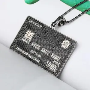 <b>Card</b> Hip Hop Diamond Pendant VVS Moissanite Diamond Luxury Pendant 925 Sterling <b>Silver</b> Hip Hop for Men and Women - Product Image 2