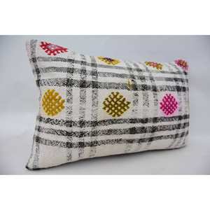 16x24 Pouces Multicolore Laine Kantha Granny Carré Patchwork Oreiller Vintage Tissé Motif - Product Image 2