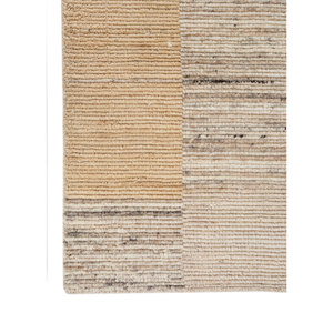 พรมทอมือลายทางสีเบจและสีน้ำตาล ลายตะวันออก สไตล์คลาสสิก สำหรับห้องนั่งเล่นหรือห้องนอนวัยรุ่น-Hwl-264 - Product Image 4