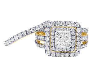 S925 Sterling Silver With Round & princess Cut Moissanite Iced Out Diamond Luxury Engagement or <b>Statement</b> <b>Ring</b> - Product Image 4