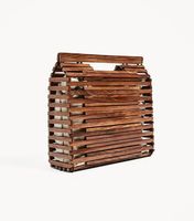 Sac fourre-tout en bois fait main grande capacité pour femme – Luxe, moderne, écologique, durable, idéal pour la plage, le rangement de bijoux et d'aliments, personnalisable
